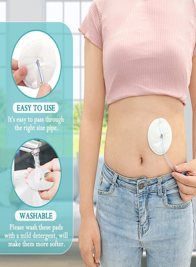 KAVIL G Tube Button Covers Peritoneal Dialysis Accessories Feeding Tube Pads Peg Ng J Tube Holder Cotton Nursing Pads Nephrostomy Catheter Supplies Support for Adults Soft Reusable G Tube Covers (12 Pack) - Image 4